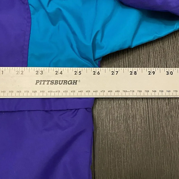 Columbia Sportswear RS Windbreaker Pink Purple Teal Retro 80s 90s Jacket Size XL - Picture 7 of 16